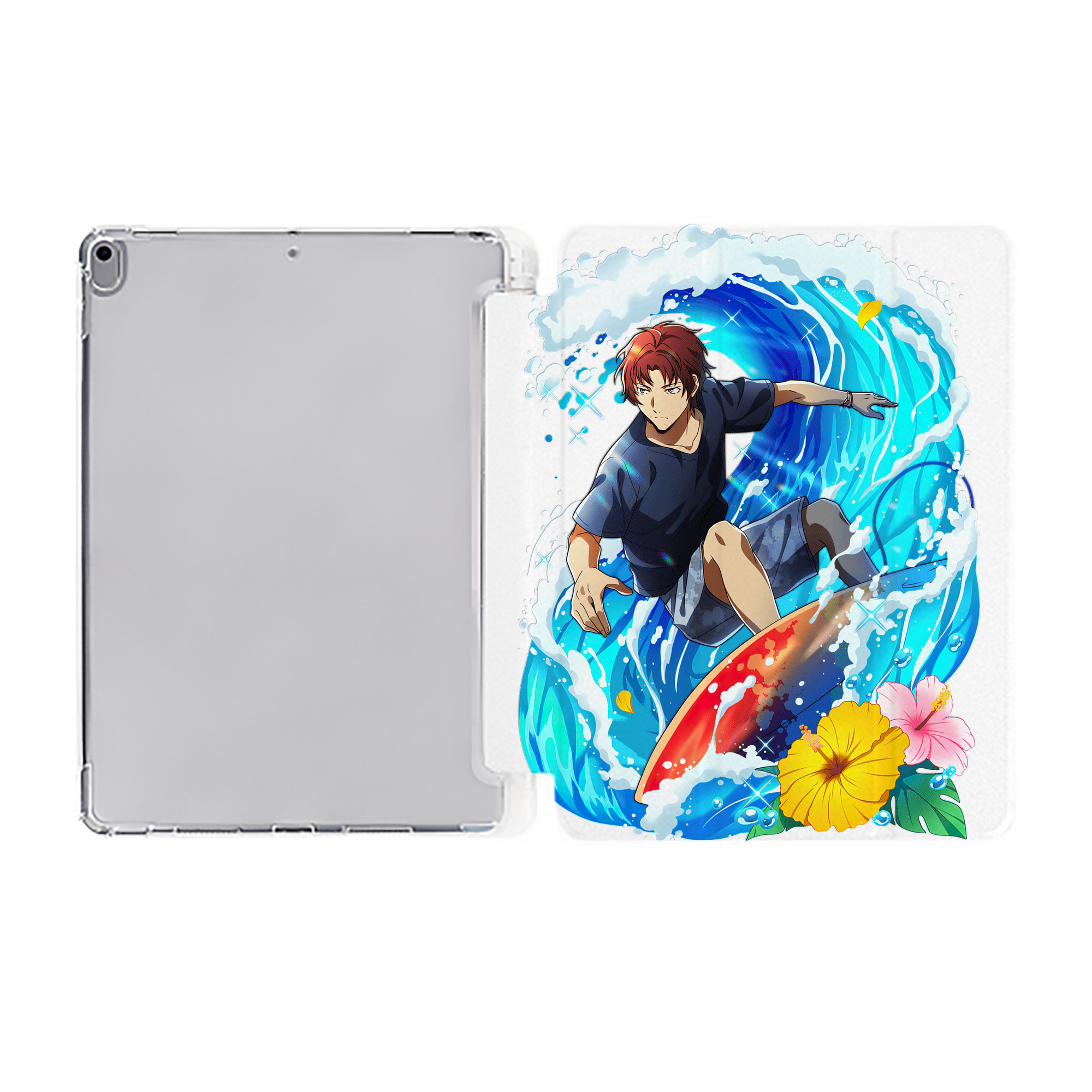 （画像用） 文豪ストレイドッグス Bungo Stray Dogs IPad ケース ペン収納付き 三つ折りスタンド PUレザー×シリコン 対応機種9.5/10.5/10.9インチ